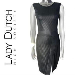 🛍️3/$40 Lady Dutch Black Sleeveless Asymmetrical  Hem Dress Size XS